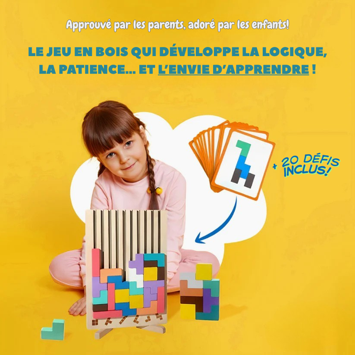 Illumikids – Puzzle Éducatif Vertical en Bois | Inspiré de la Méthode Montessori