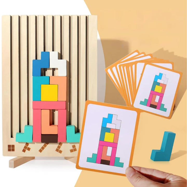 Illumikids – Puzzle Éducatif Vertical en Bois | Inspiré de la Méthode Montessori